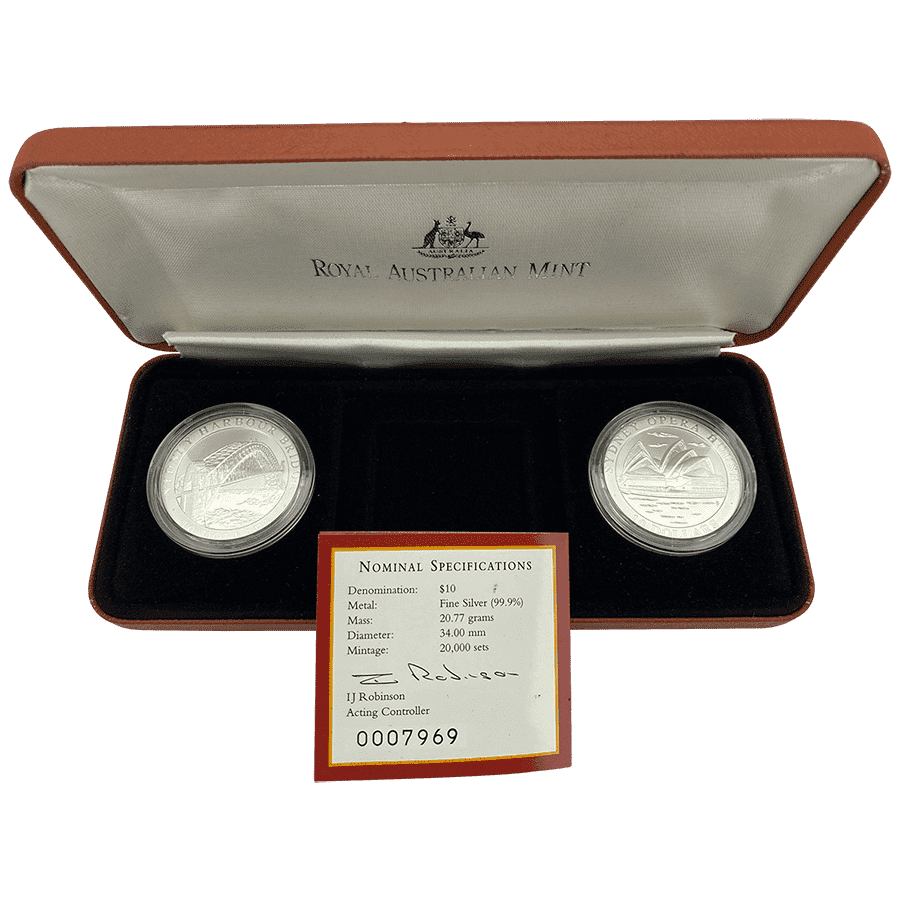Picture of 1997 Coins of The Harbour City 2 Silver Coin Set in Presentation Box